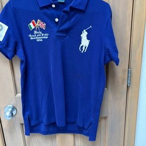 Polo custom fit shirt with Italy motif